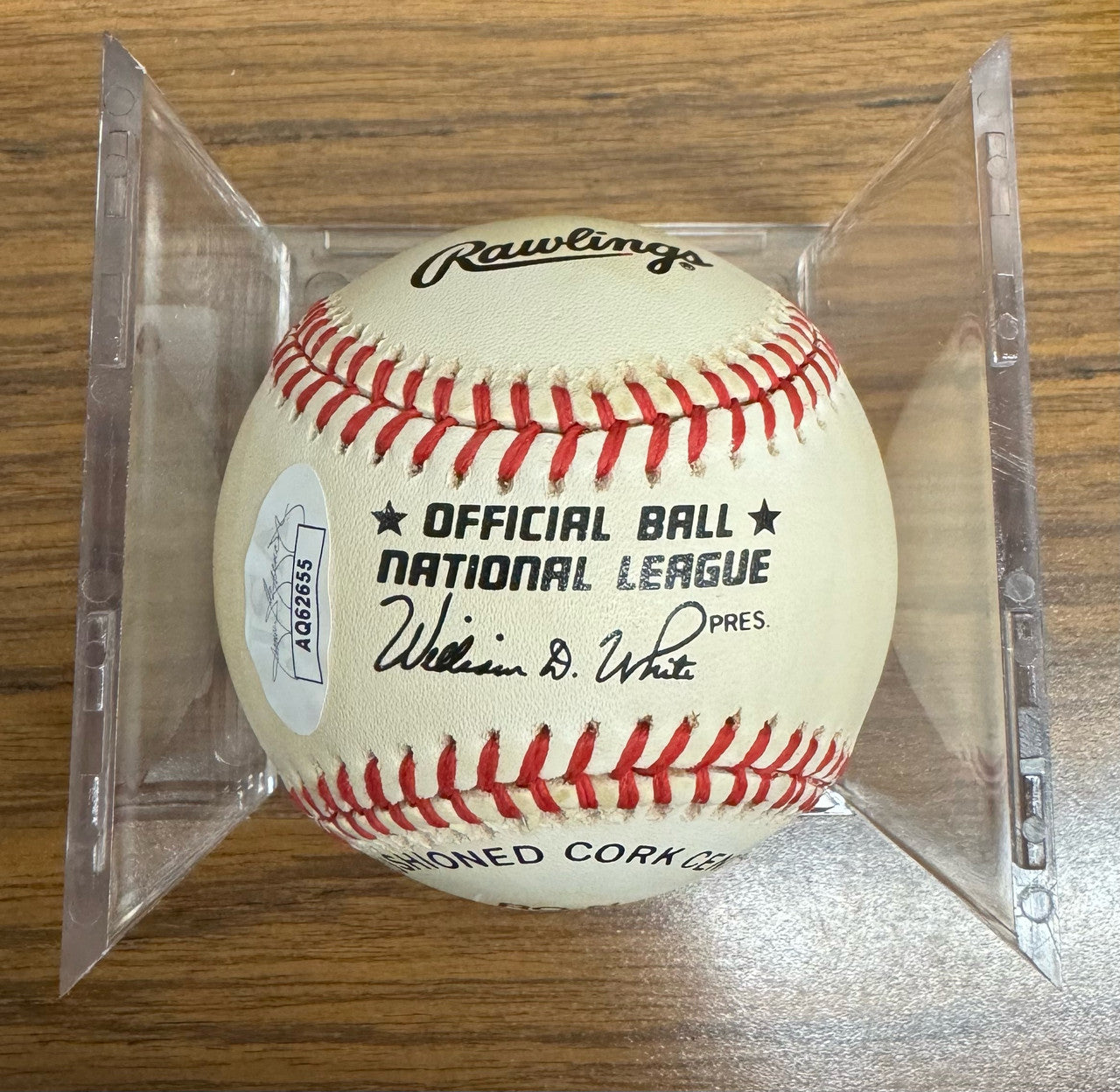 Johnny Bench Signed Autographed Rawlings OMLB Baseball JSA