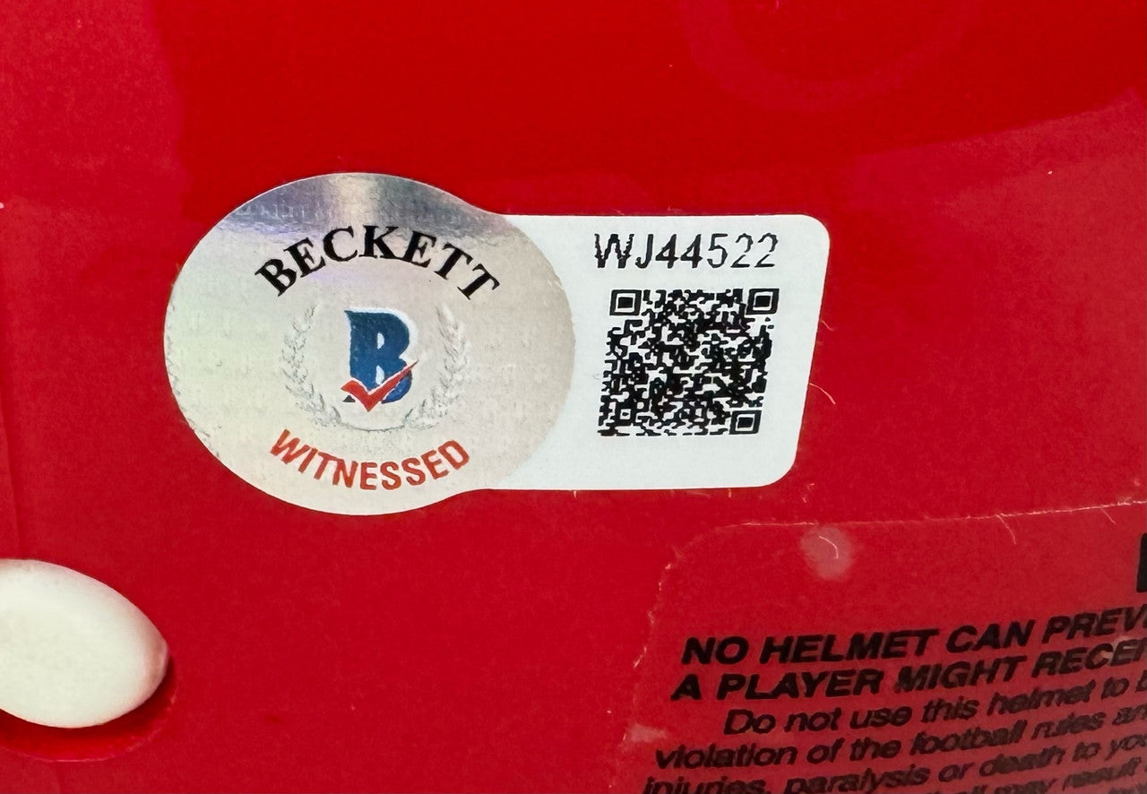 Travis Kelce Signed Autographed FS Authentic Speed Helmet Beckett