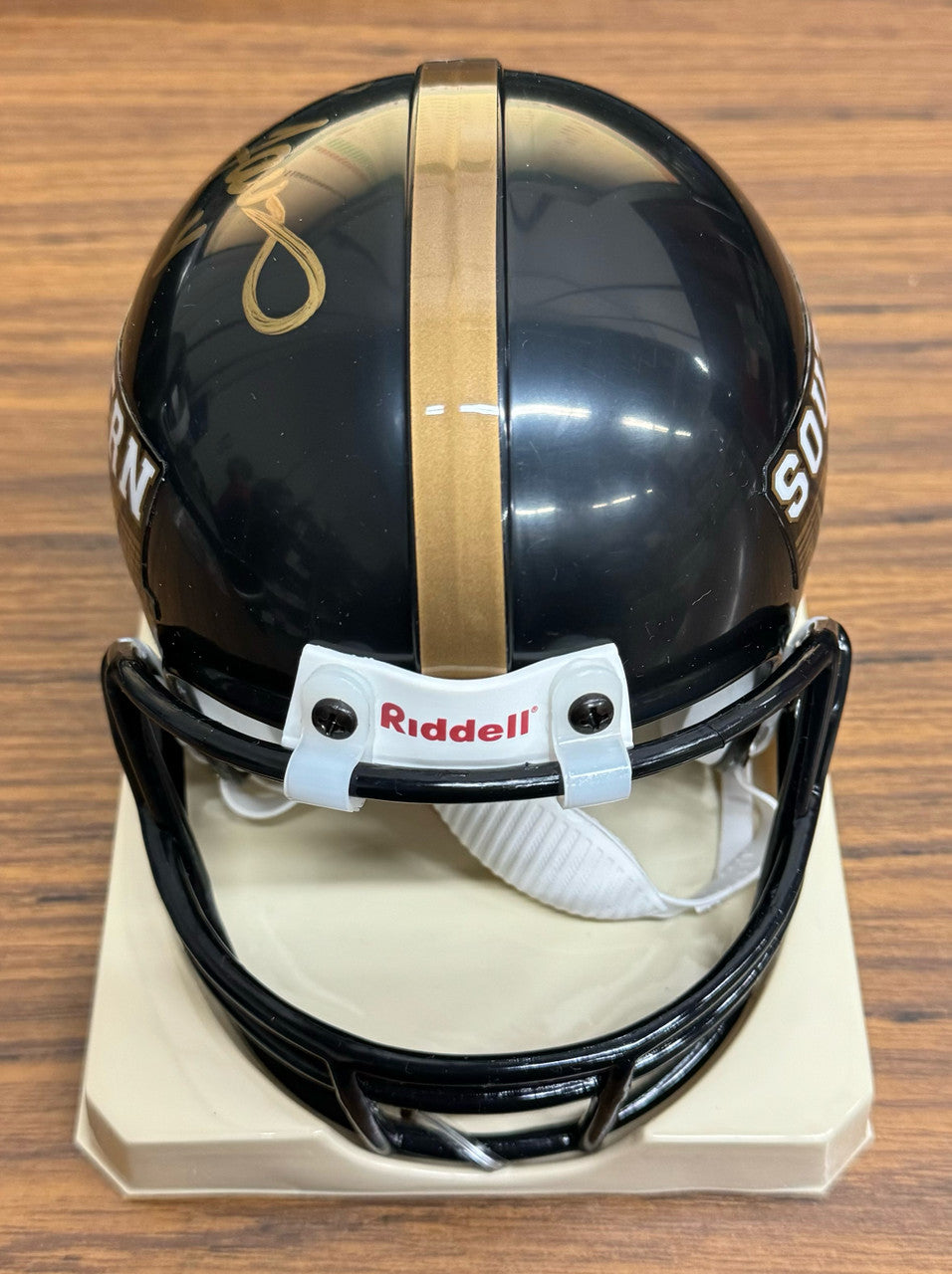 Brett Favre Signed Autographed Ridell Southern Miss Mini Helmet HoF Authentic