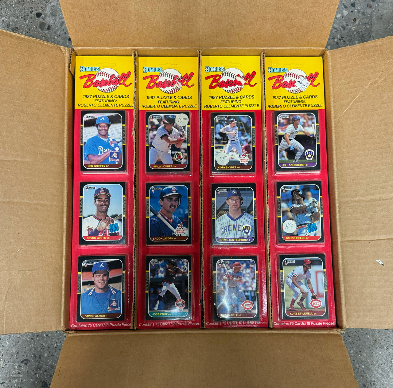 1987 Donruss Baseball Unsealed Case of 48 Sealed Blister Packs