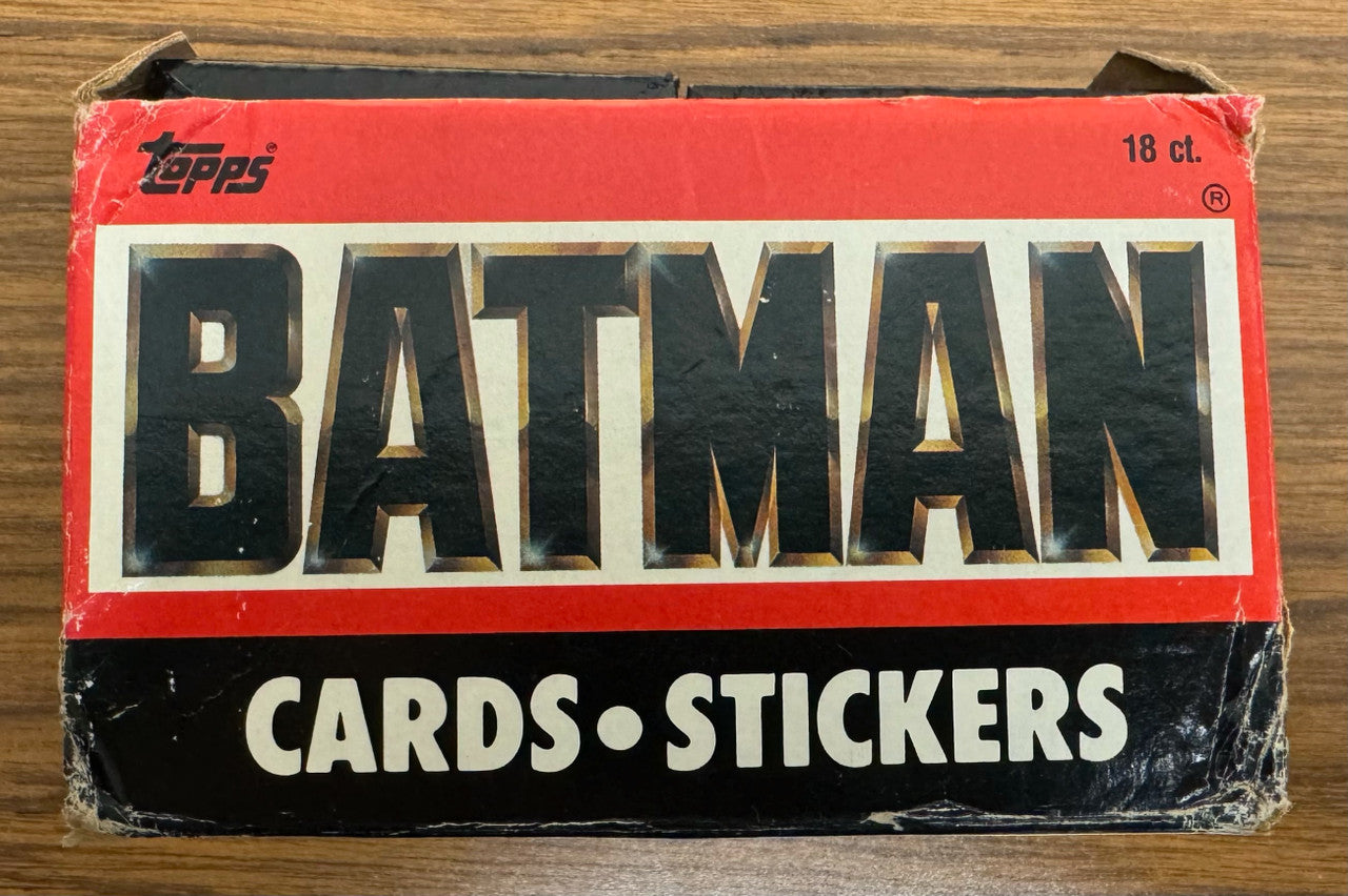 1989 Topps Batman Cello Box (Missing Top) 18 Factory Sealed Packs