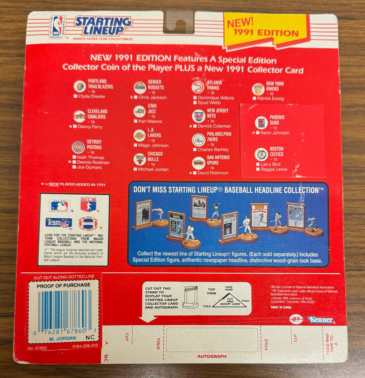 1991 Kenner Starting Lineup Michael Jordan Special Edition New in Package