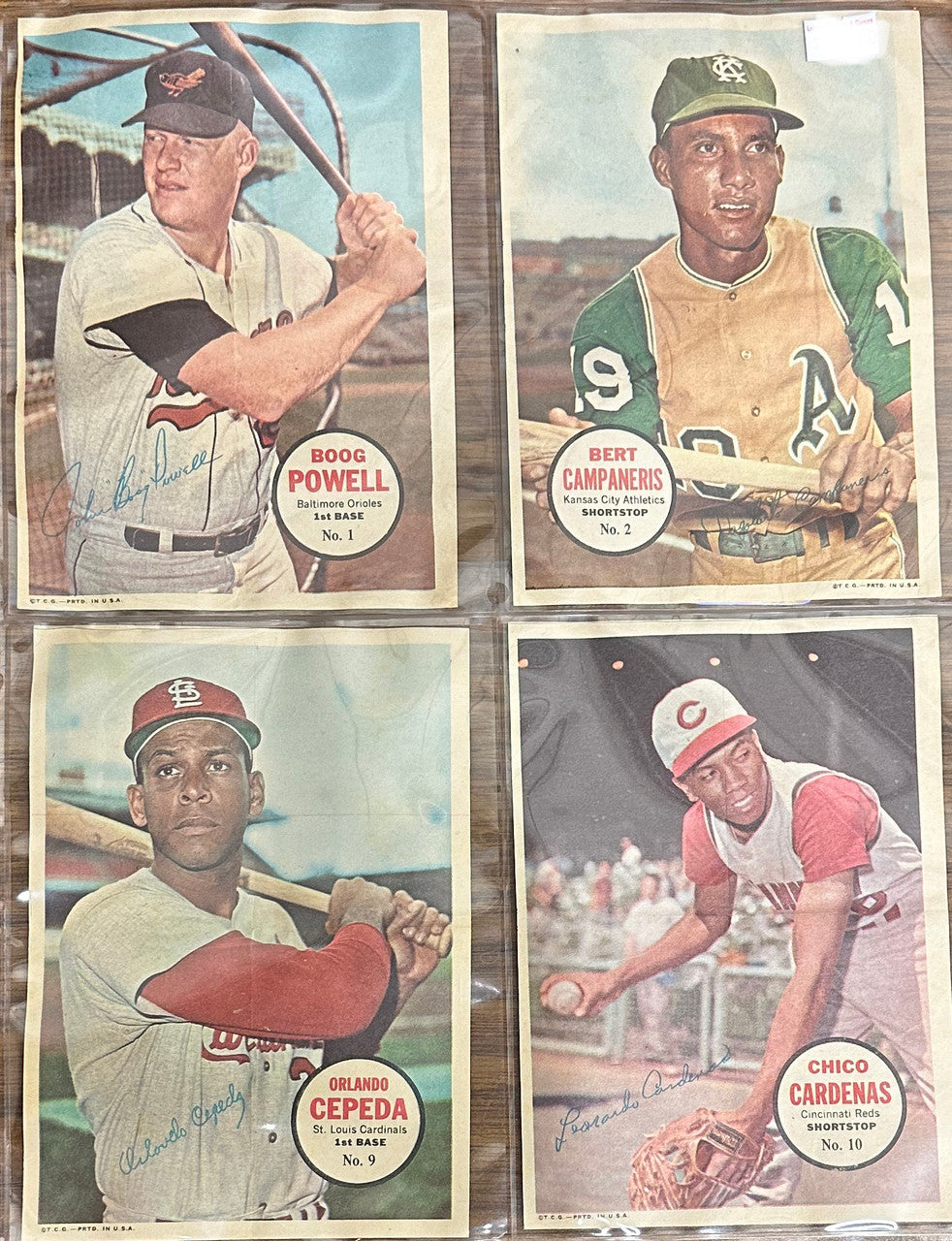 1967 Topps Posters Near Complete Set 27/32 Mantle Mays Aaron