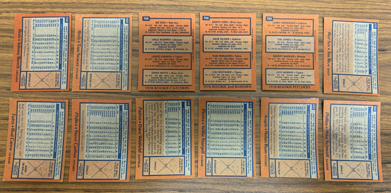 1978 Topps Baseball Complete Set (726) VG/EX-NM Murray RC