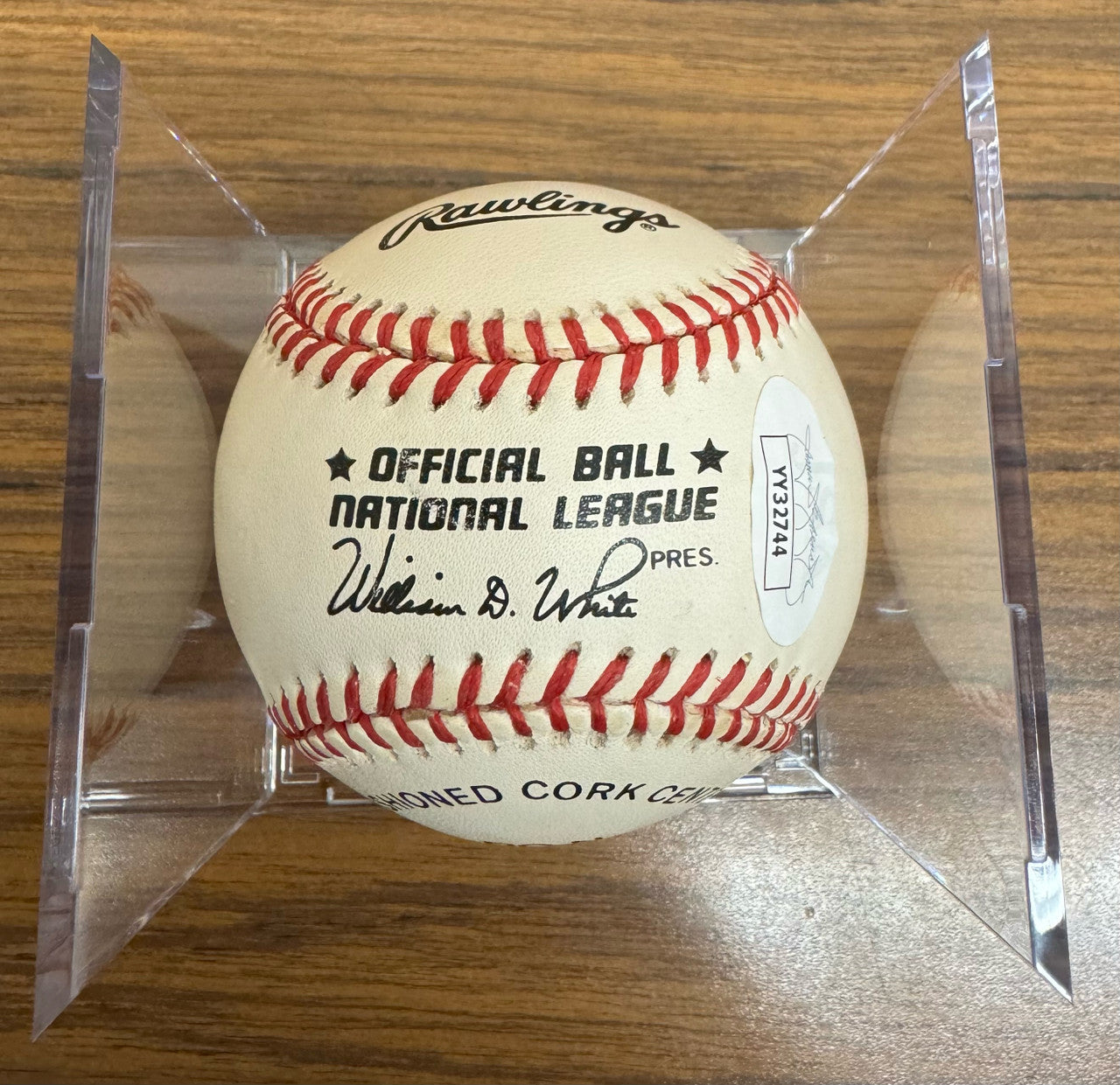 Willie Mays Signed Autographed Rawlings OMLB Baseball JSA *744