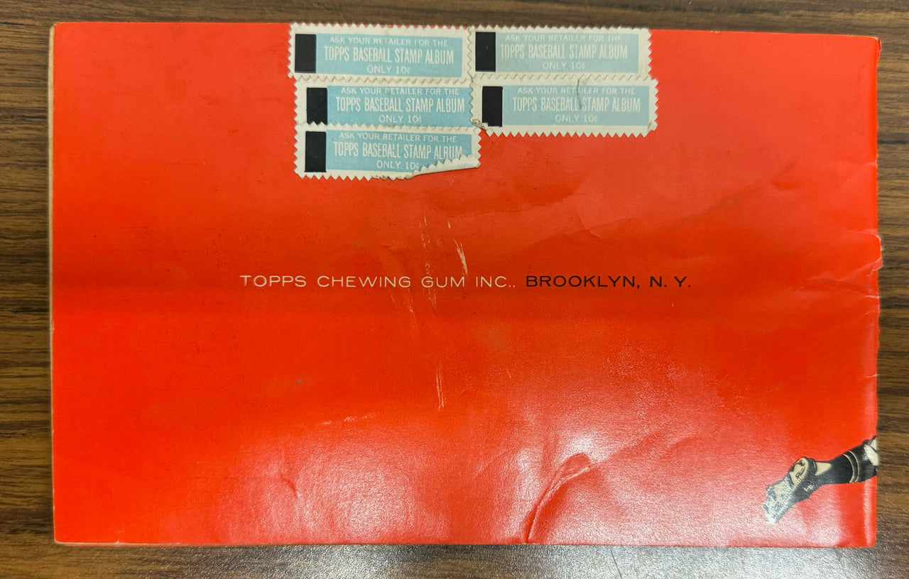 1962 Topps Baseball Stamp Album w/ 45 Stamps Mays Aaron Musial