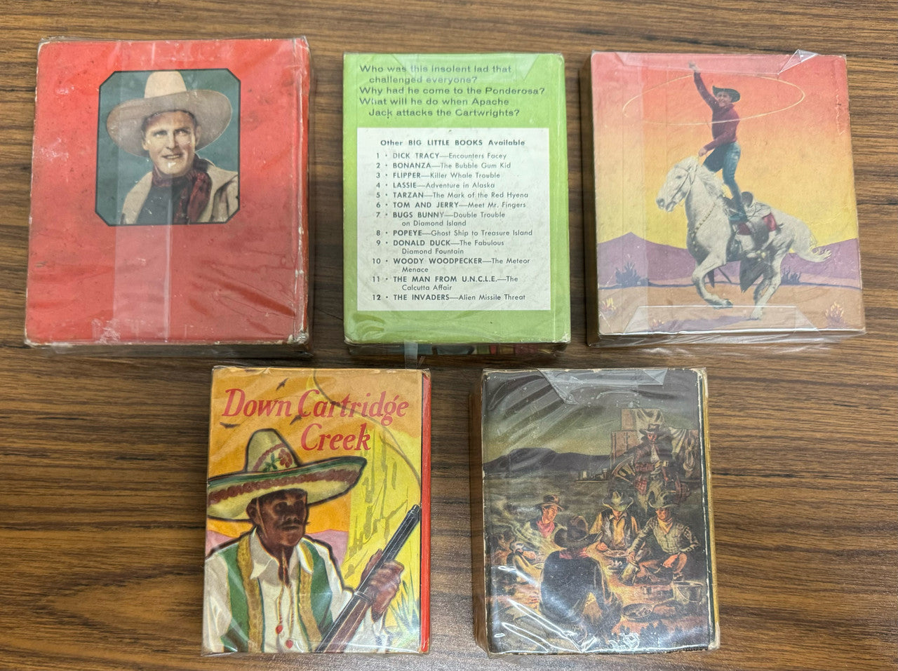 Big Little Big Western Vintage Lot of 5 Saalfield Whitman Gun Justice