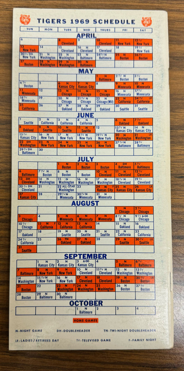 1969 Detroit Tigers Press TV Radio Media Guide