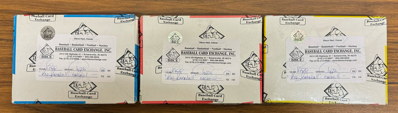 1988-1990 Topps Big Baseball Series 1-3 Complete Run 9 Boxes BBCE Wrapped Sealed