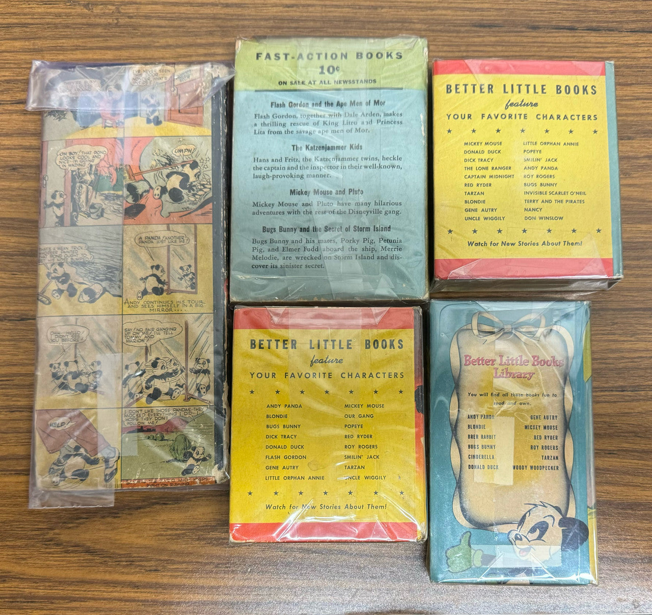Andy Panda Better Little Books Fast Action Tall Comic Lot of 5 Lantz