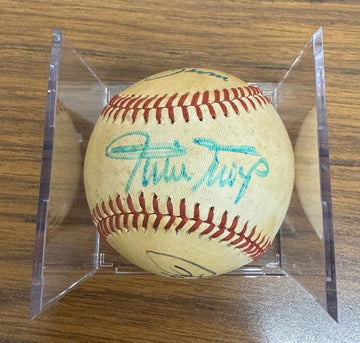 Willie Mays/Monte Irvin/Pete Rose Signed Autographed Baseball JSA