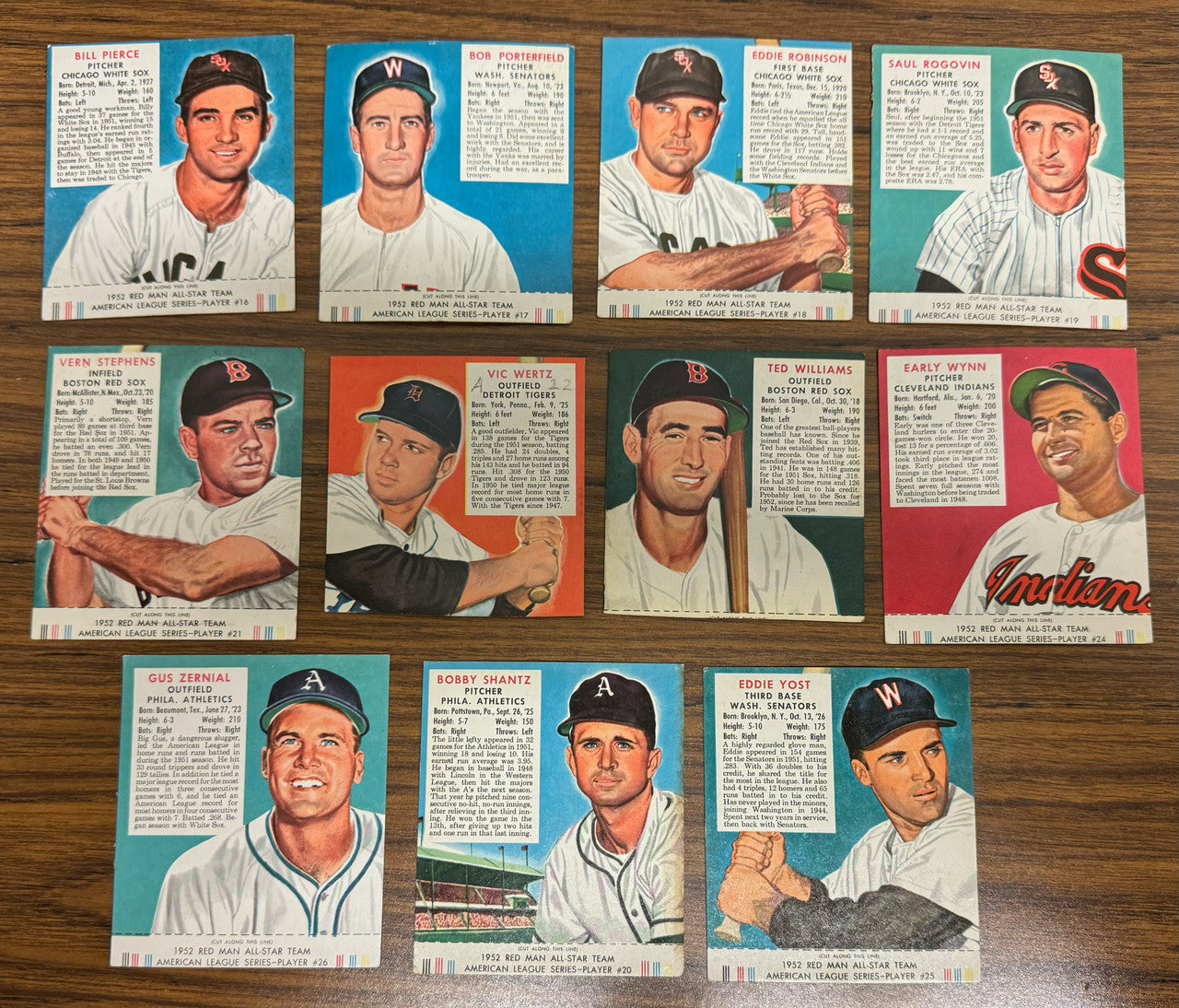 1952 Red Man Baseball Near Complete Set 51/52 Most w/ Tabs Low Grade