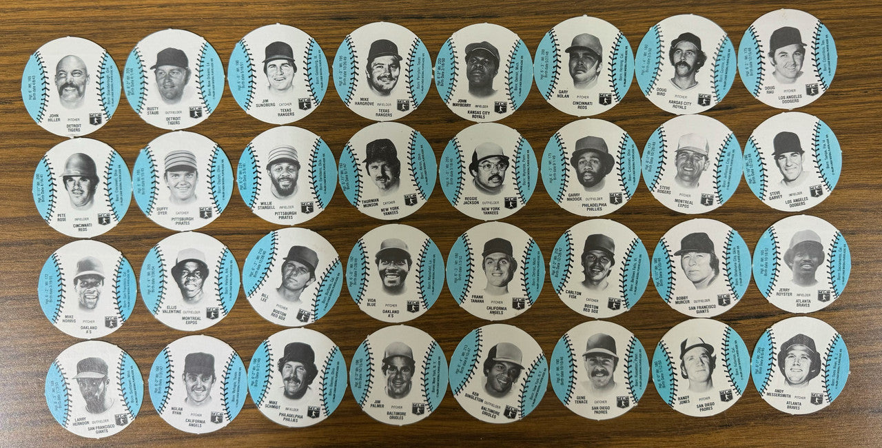 1977 Burger Chef Baseball Discs Near Complete Set 143/216 w/ Stars