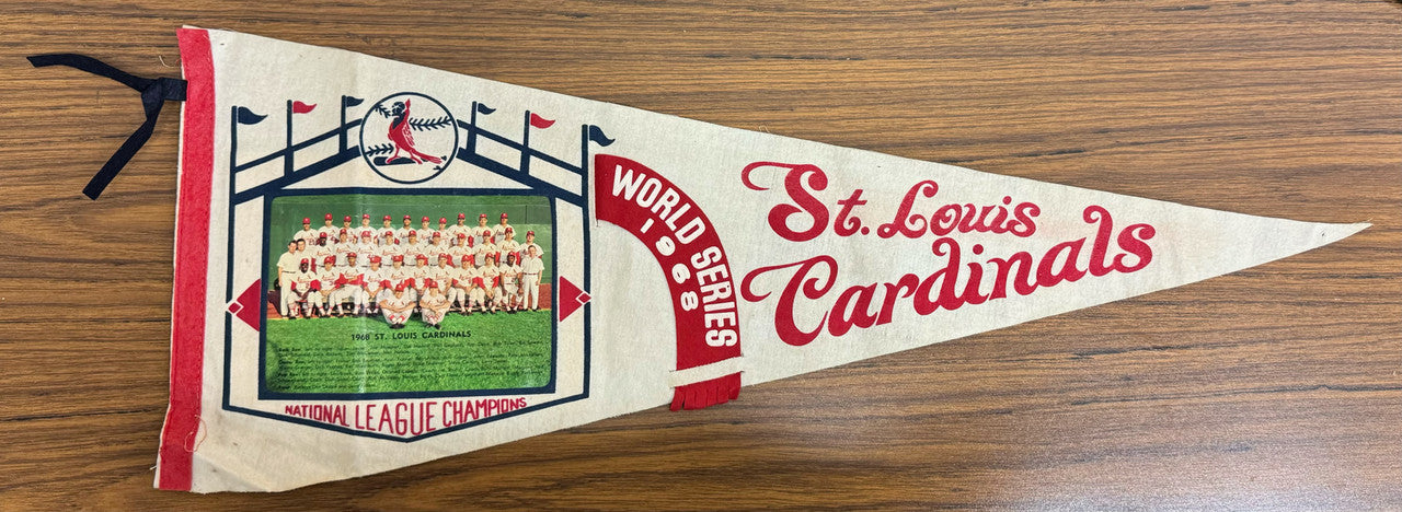 1968 St. Louis Cardinals World Series Team Photo Pennant