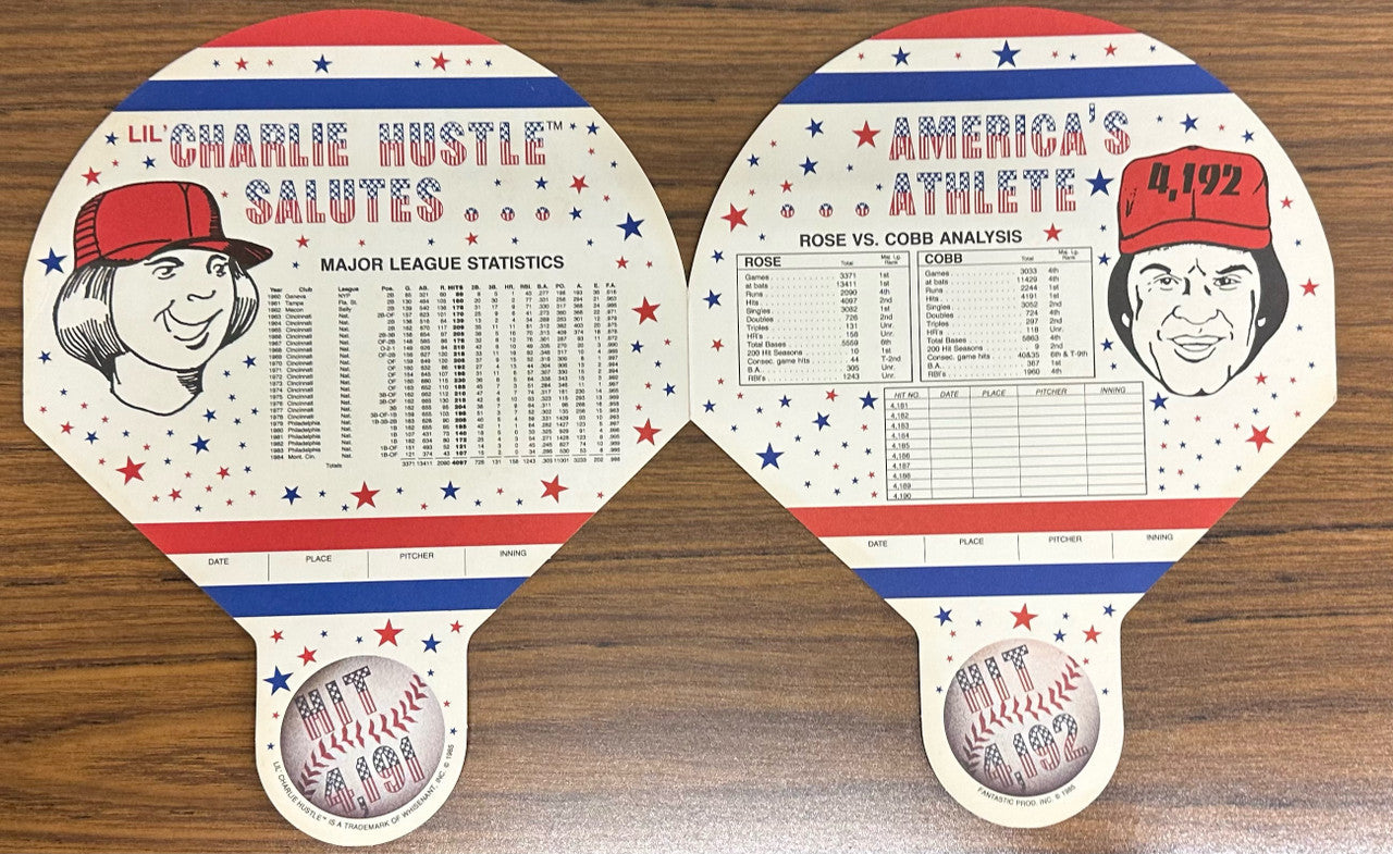 1985 Pete Rose Ty Cobb Ty-Breaker Year Souvenir Fan Lot of 10