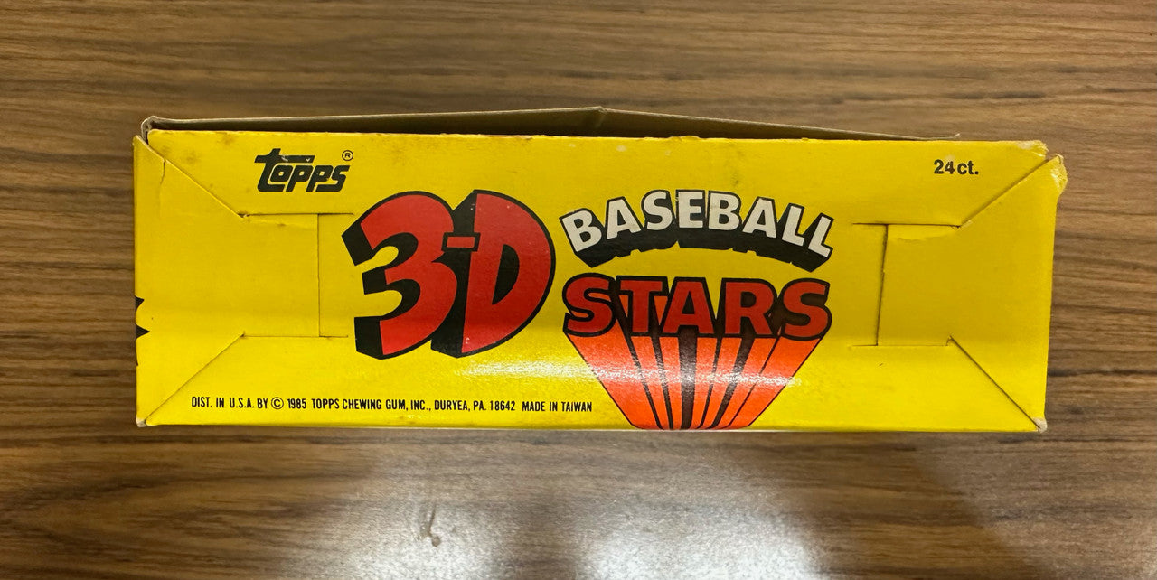 1985 Topps 3D Baseball Stars Box w/ 24 Sealed Packs