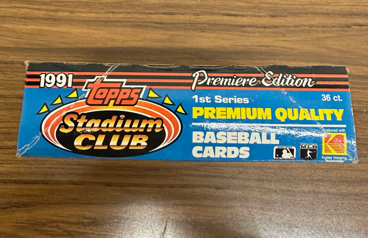 1991 Topps Stadium Club Series 1 Baseball Wax Box 36 Factory Sealed Packs