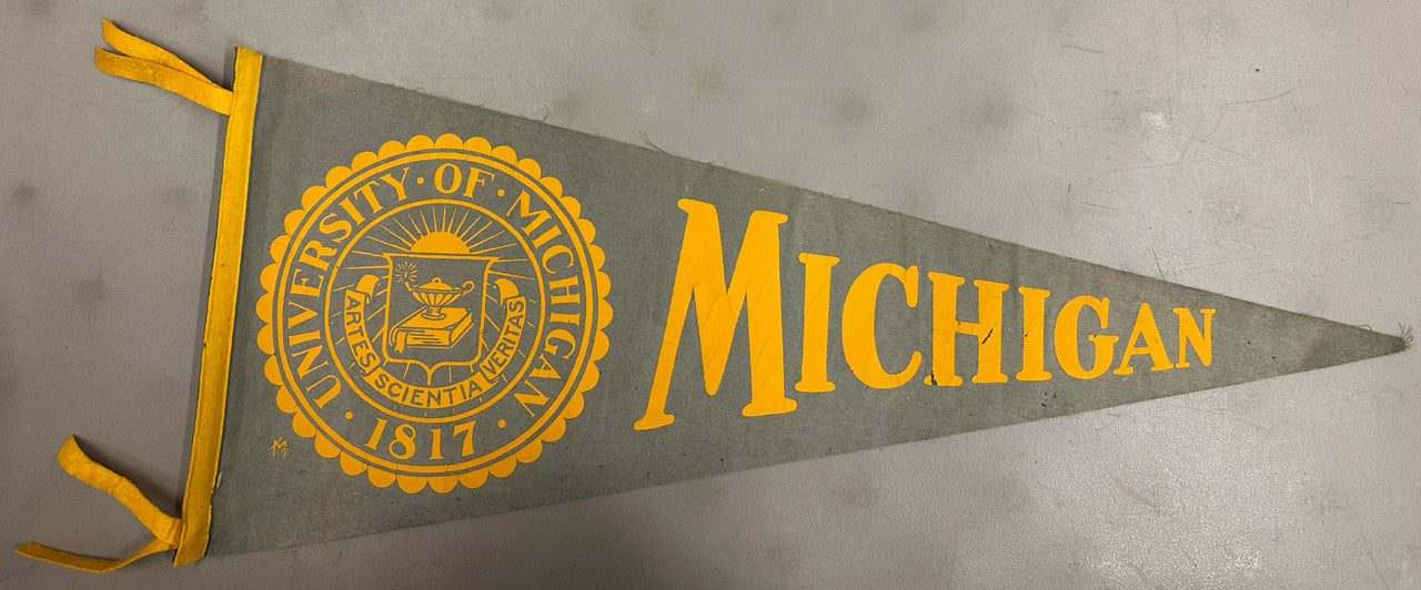 University of Michigan Pennant Vintage Blue/Gold