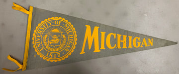 University of Michigan Pennant Vintage Blue/Gold