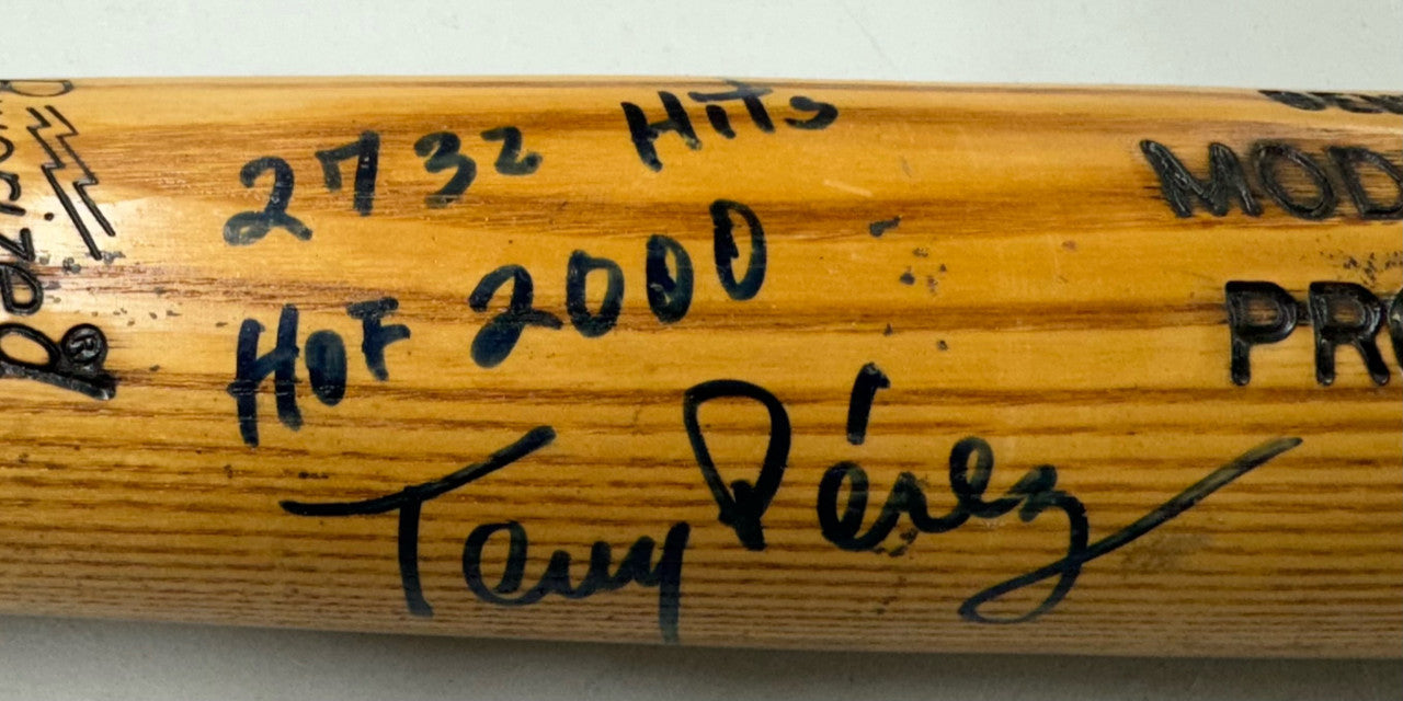 Tony Perez Signed Autographed Inscribed Louisville Slugger Bat JSA