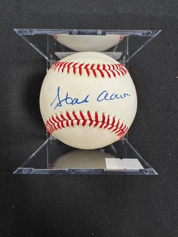 Hank Aaron Signed Autographed Rawlings ONL Baseball JSA *7092