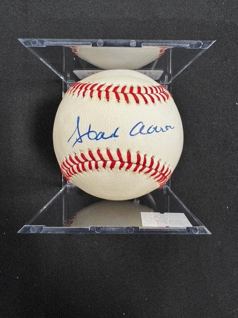 Hank Aaron Signed Autographed Rawlings ONL Baseball JSA *7092