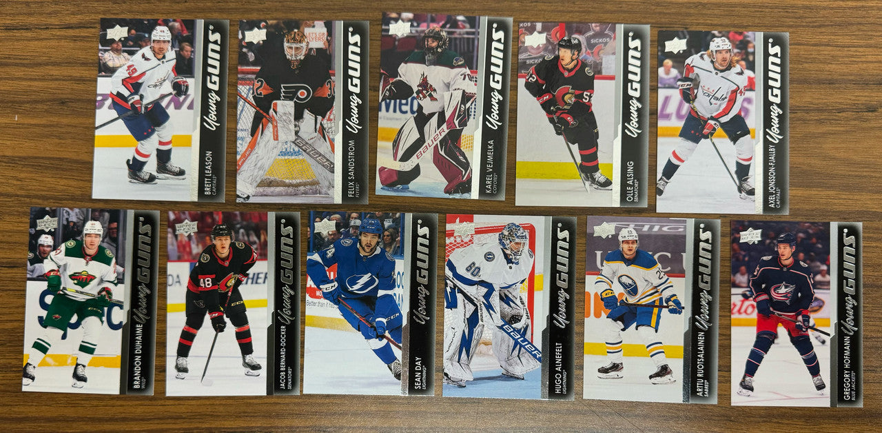 2021-22 Upper Deck Young Guns Lot of 34 Holtz Lundell