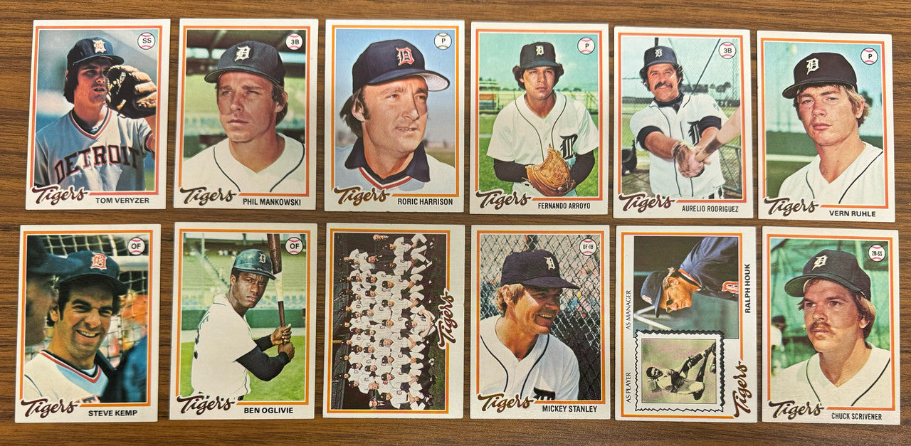 1978 Detroit Tigers Team Set (29) Trammell Parrish Morris EX/MT Overall