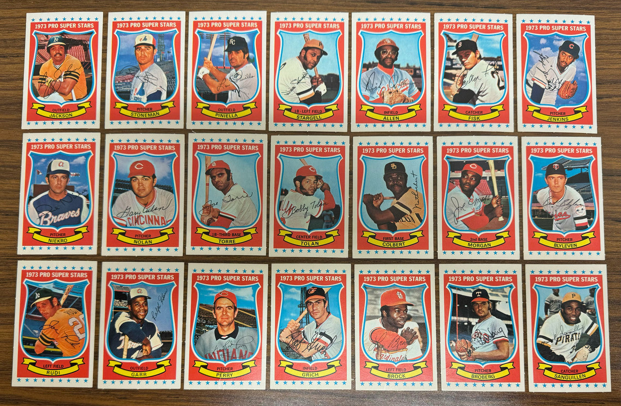 1973 Kelloggs 2D Baseball Pro Super Stars Complete Set (54) EX Overall