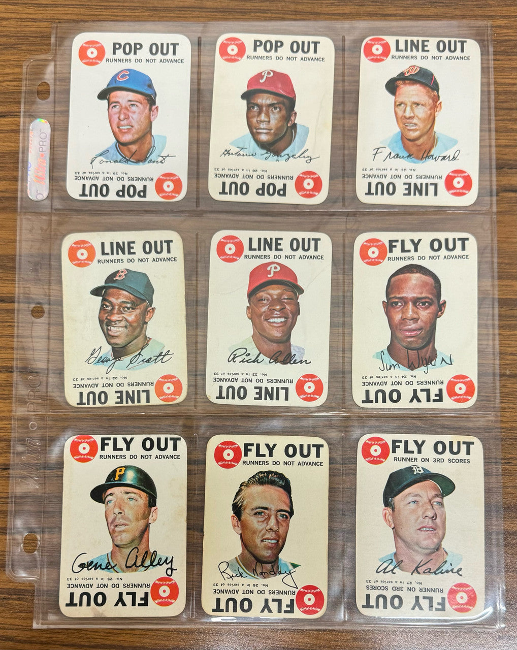 1968 Topps Game Baseball Complete Set (33) VG-EX/MT