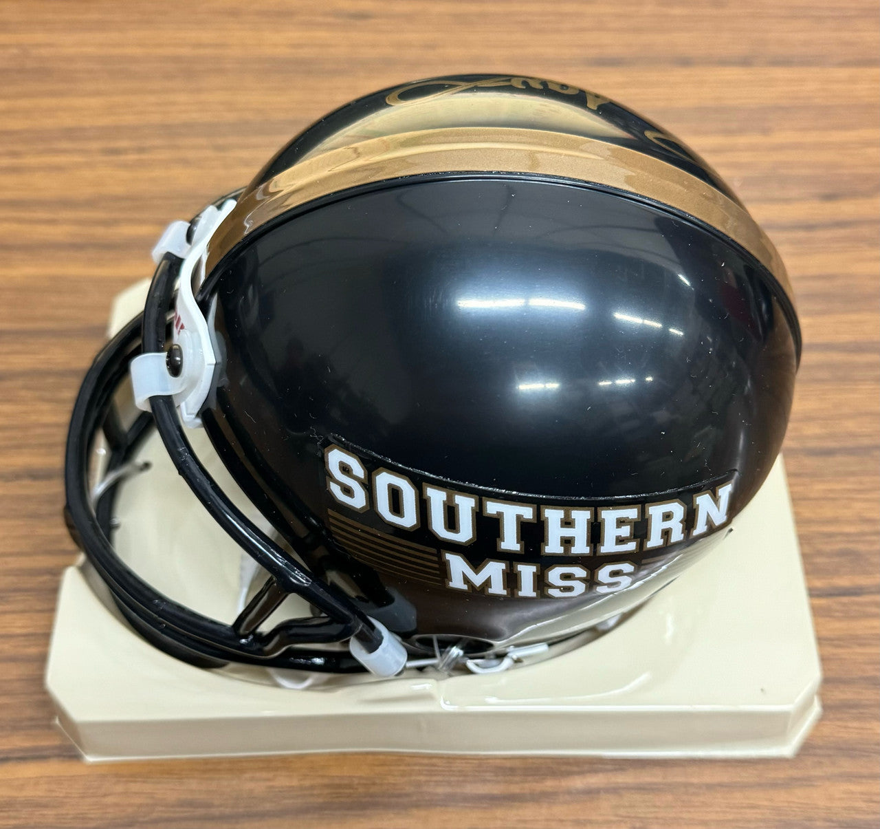 Brett Favre Signed Autographed Ridell Southern Miss Mini Helmet HoF Authentic