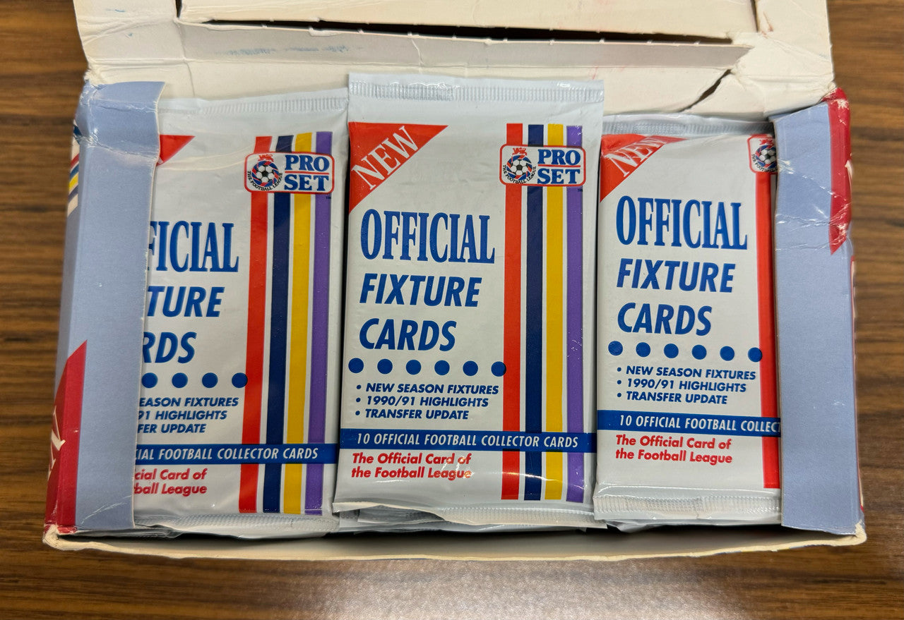 1991 Pro Set Football Official Fixture Cards Soccer Box 48 Factory Sealed Packs