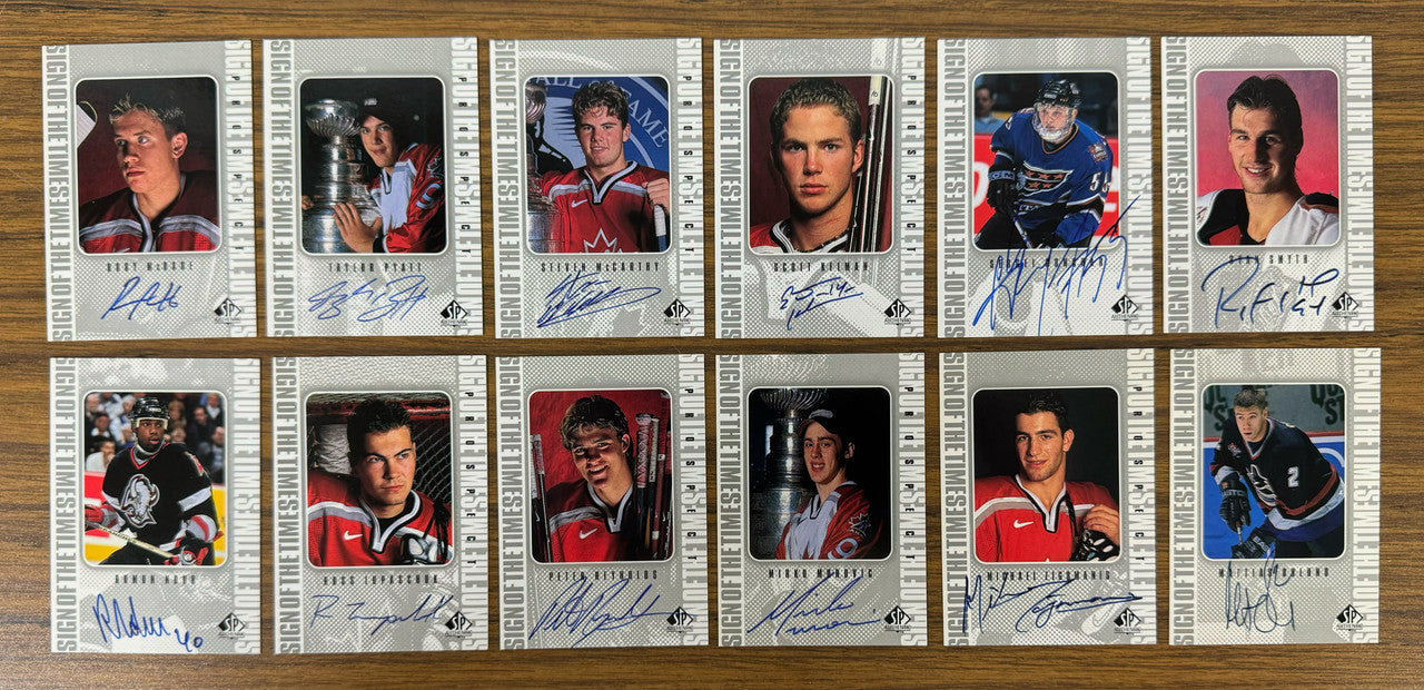 1998-99 SP Authentic Hockey Sign of the Times Auto Partial Set 36/50