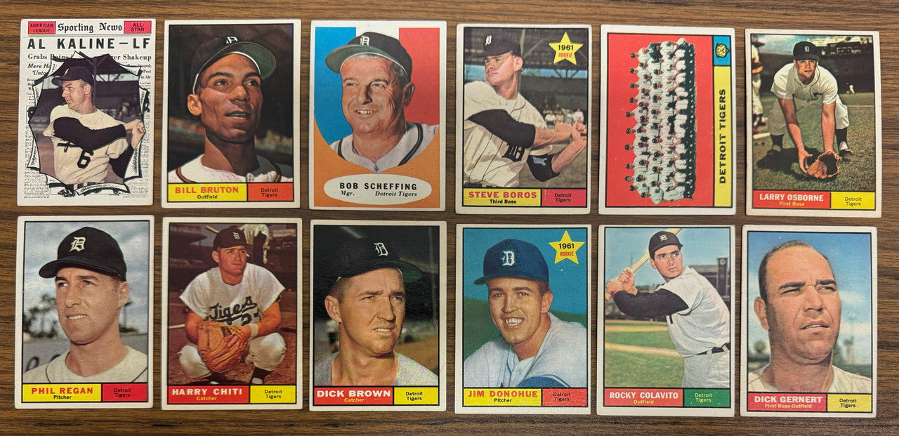 1961 Topps Detroit Tigers Team Set (30) Kaline VG/EX-EX