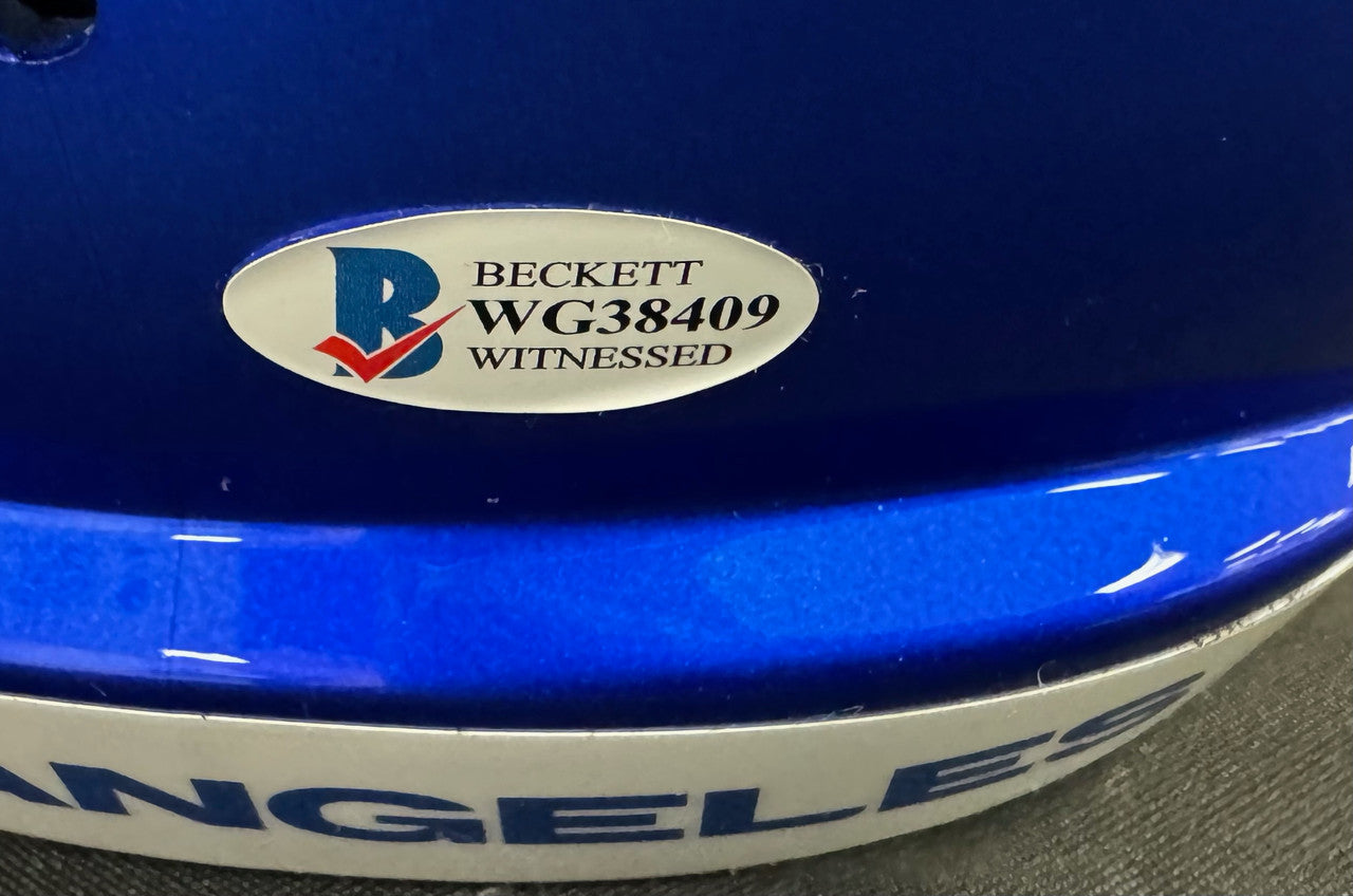 Isaac Bruce Signed Autographed FS Replica Speed Helmet Beckett