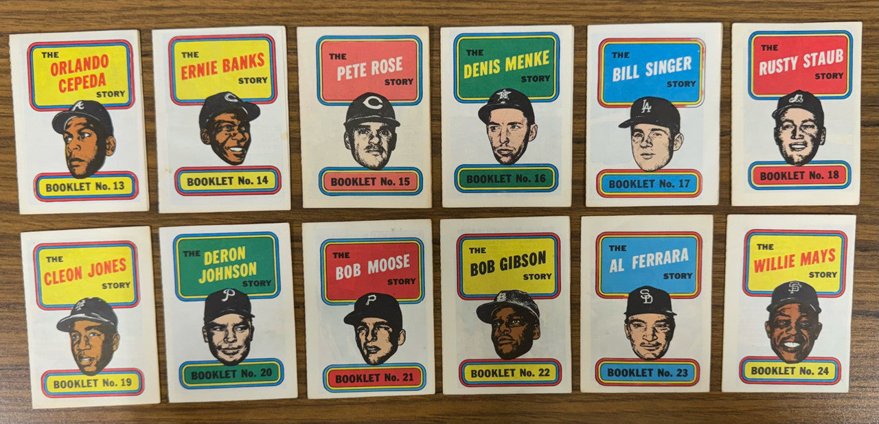 1970 Topps Baseball Booklets Complete Set (24) EX Overall