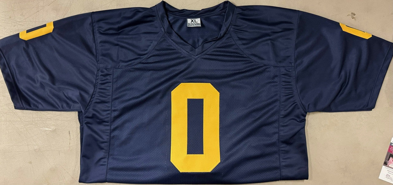 Mike Sainristil Signed Autographed Custom Michigan Jersey Inscribed JSA