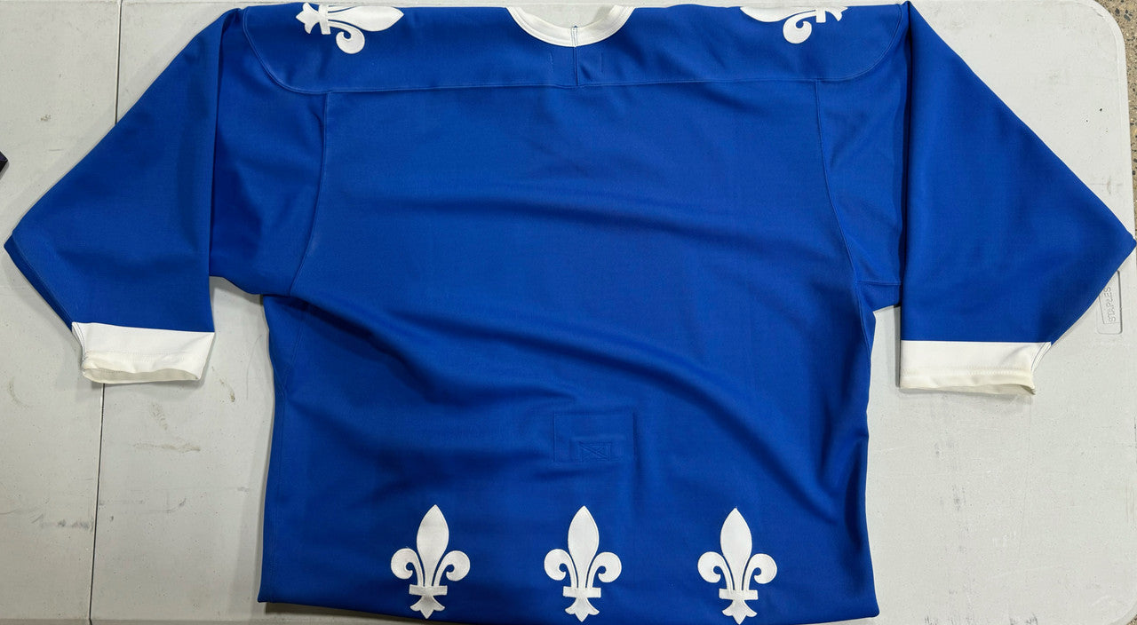 CCM Center Ice Quebec Nordiques Authentic Hockey Jersey Blue Size 52