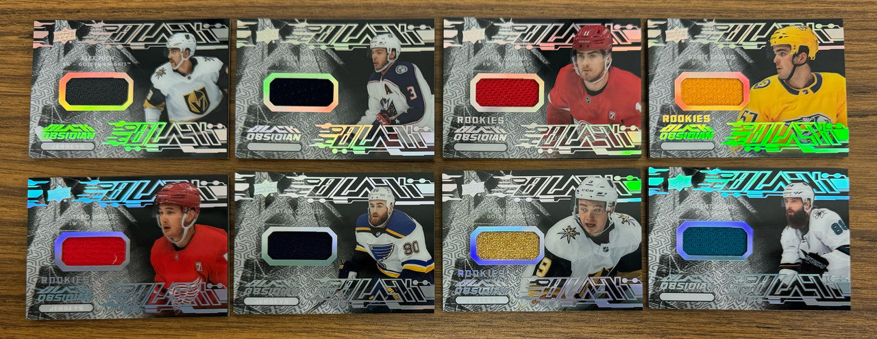 2019-20 SPX Black Obsidian Jerseys Set w/ Rookies (32) McDavid Hughes Makar