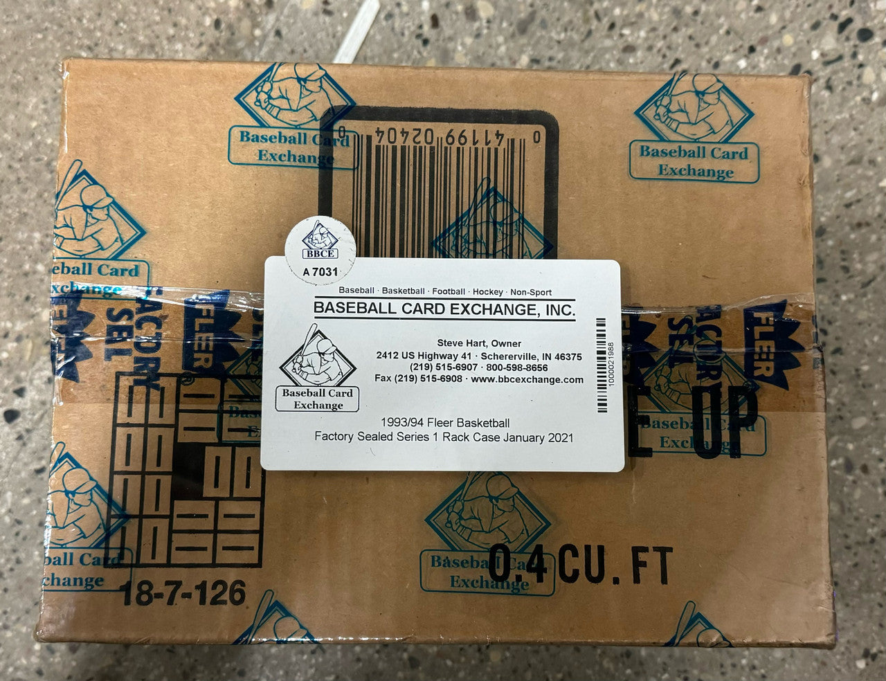 1993/94 Fleer Basketball Series 1 3-Box Rack Case BBCE Wrapped and Sealed