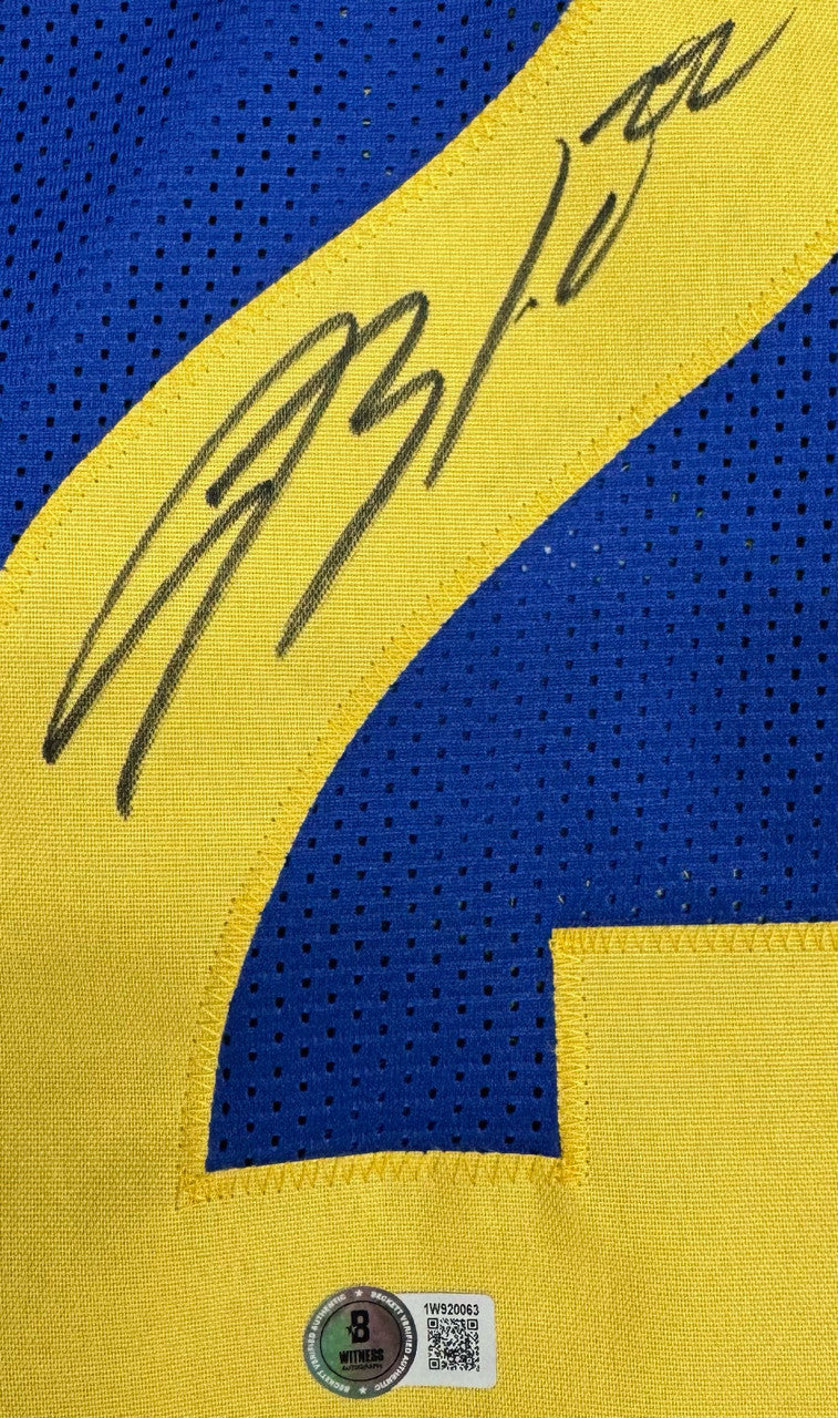 Blake Corum Signed Autographed Custom Rams Jersey XL BAS