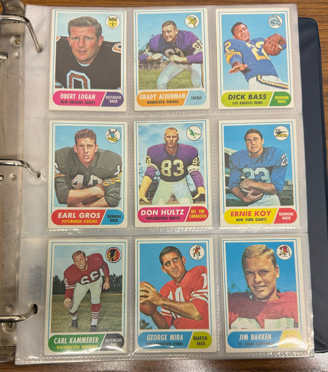 1968 Topps Football Complete Set Missing 1 (218/219) VG/EX-EX