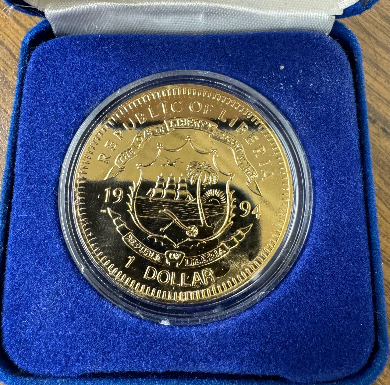 Babe Ruth The Sultan Of Swat Liberia One Dollar Gold Coin in Box