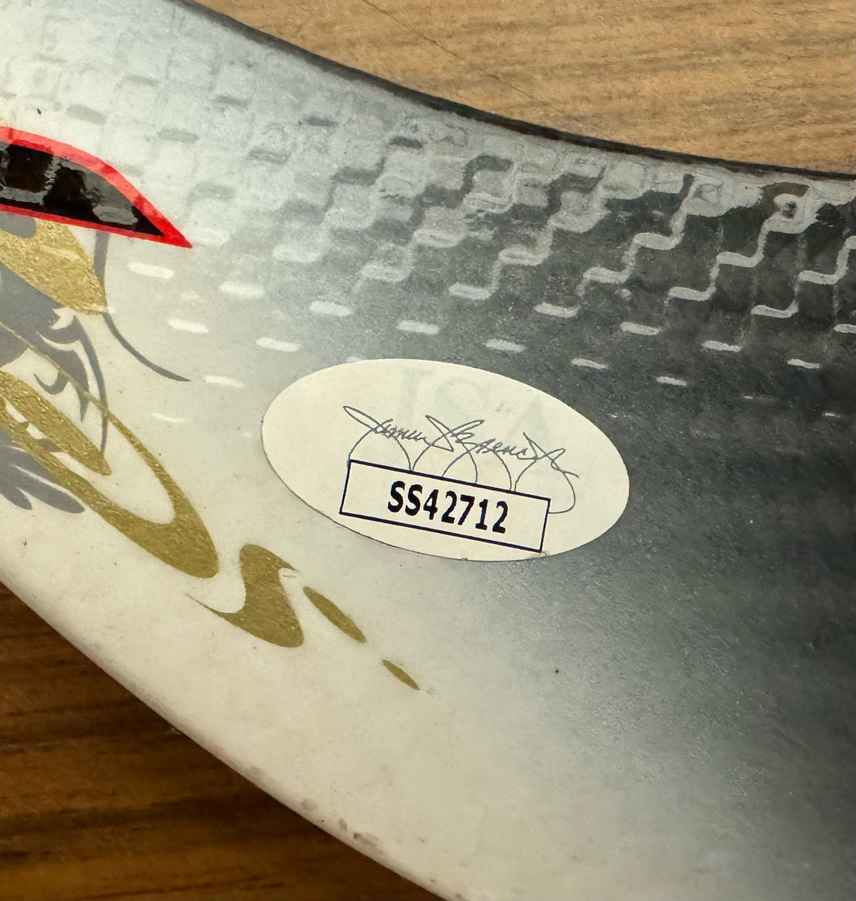 Michael Rasmussen Signed Autographed RBK Stick Blade Red Wings JSA