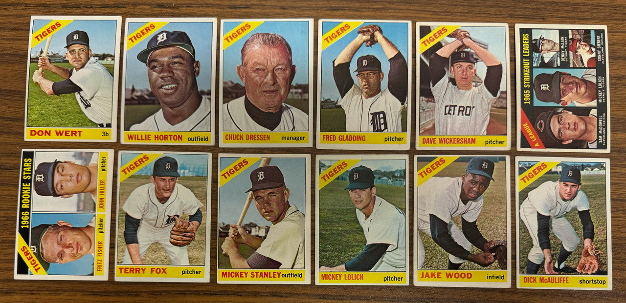 1966 Topps Detroit Tigers Team Set (33) Kaline McLain VG-EX