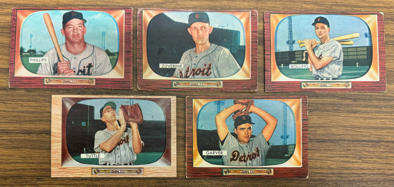 1955 Bowman Detroit Tigers Team Set (17) Kaline Low Grade