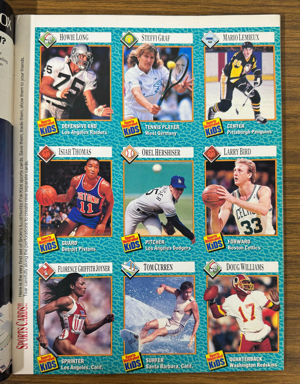 January 1989 Sports Illustrated for Kids Magazine 1st Issue Complete w/ Cards