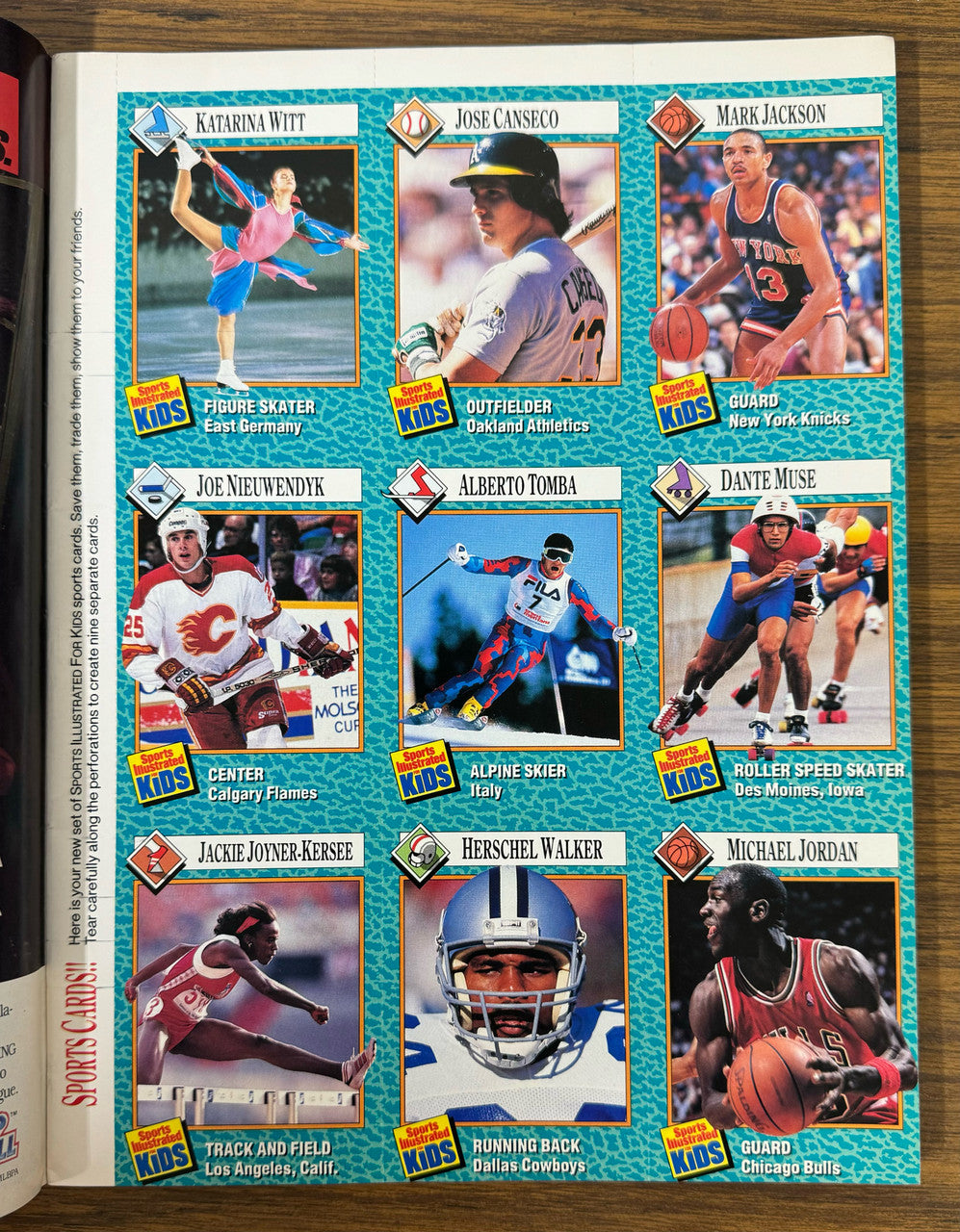 February 1989 Sports Illustrated for Kids Magazine 2nd Issue Complete w/ Cards