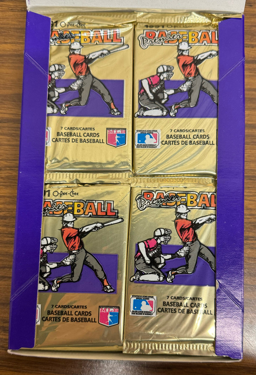 1991 O-Pee-Chee Premier Baseball Box 36 Factory Sealed Packs