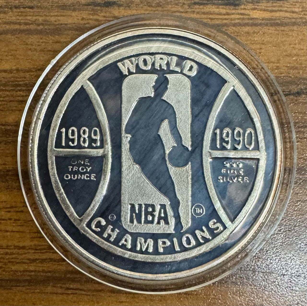 Isiah Thomas World Champions Commemorative Coin 1 Troy Ounce Silver in Case